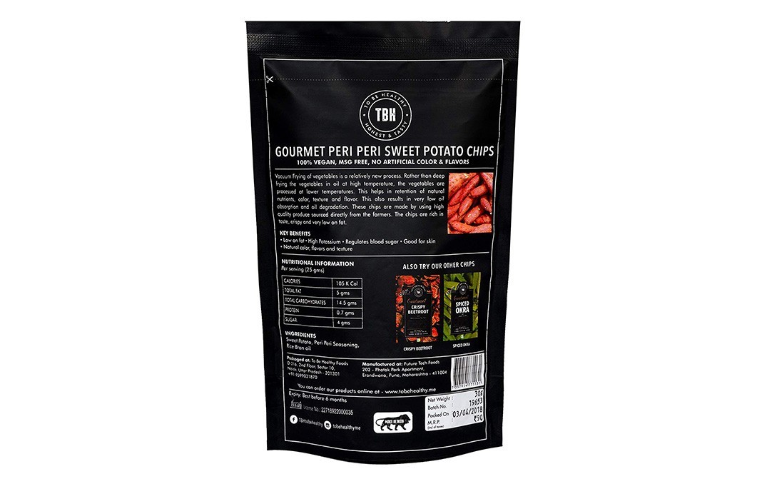 To Be Healthy Peri Peri Sweet Potato Chips   Pack  25 grams